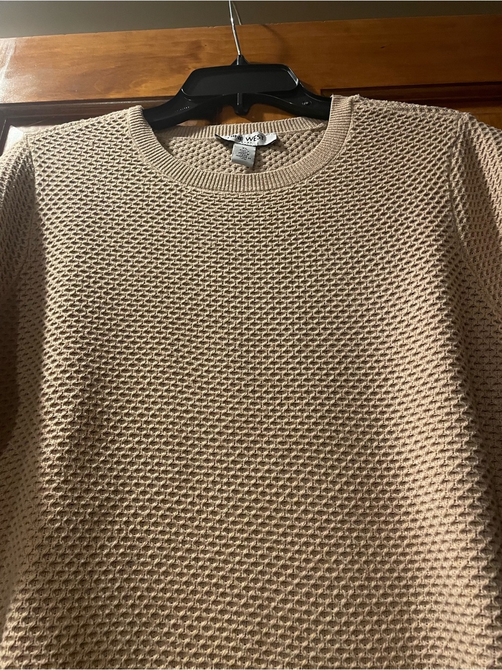 Nine West Beige Short-Sleeve Knit Top - Picture 5 of 5